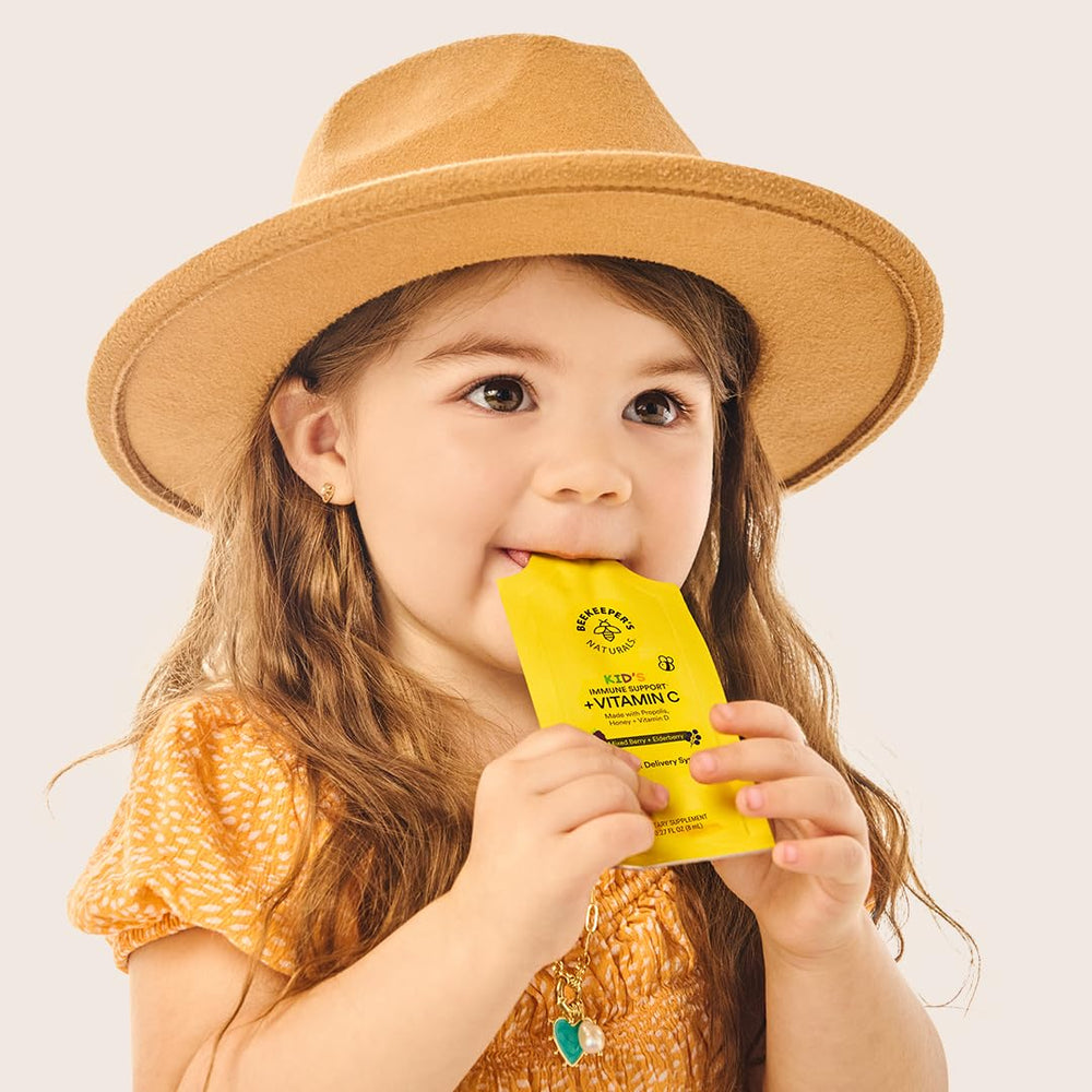 Beekeeper's Naturals Mixed Berry flavor makes vitamin C enjoyable for kids.