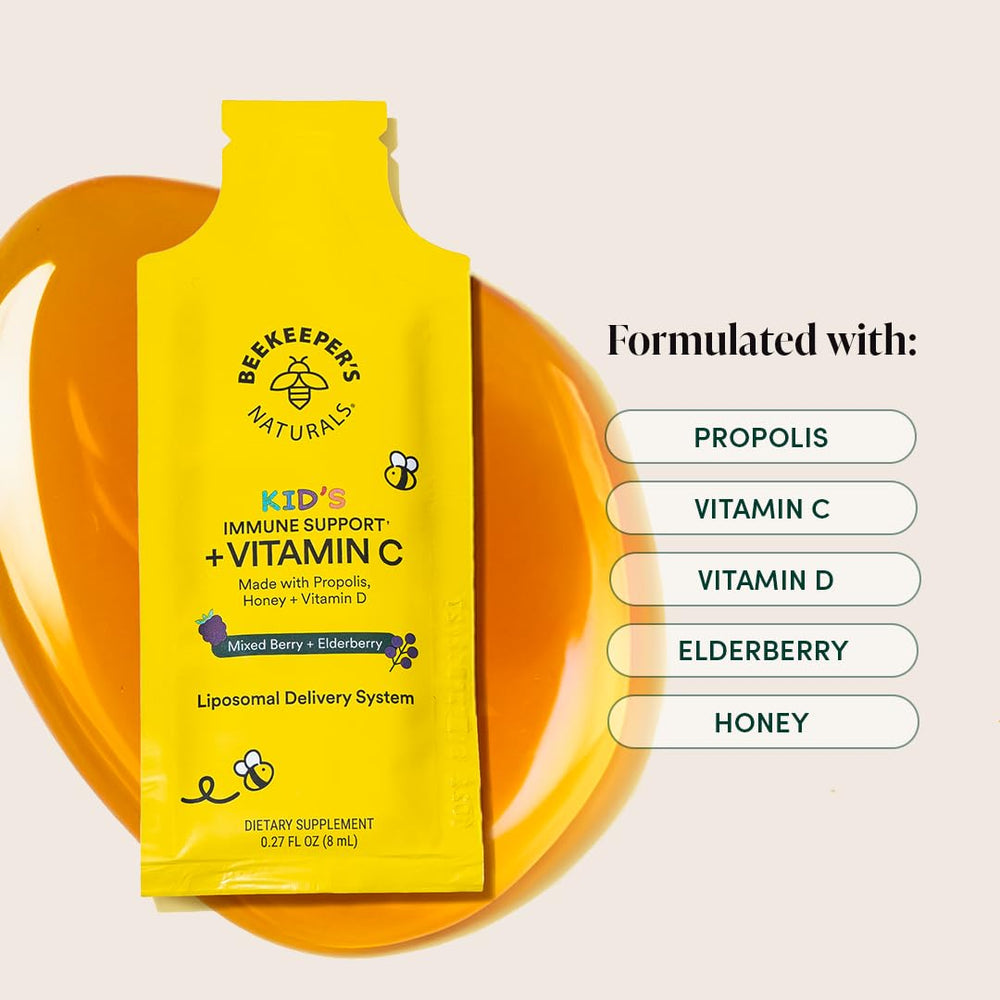 Beekeeper's Naturals Propolis Honey ingredients blend for natural flavor.