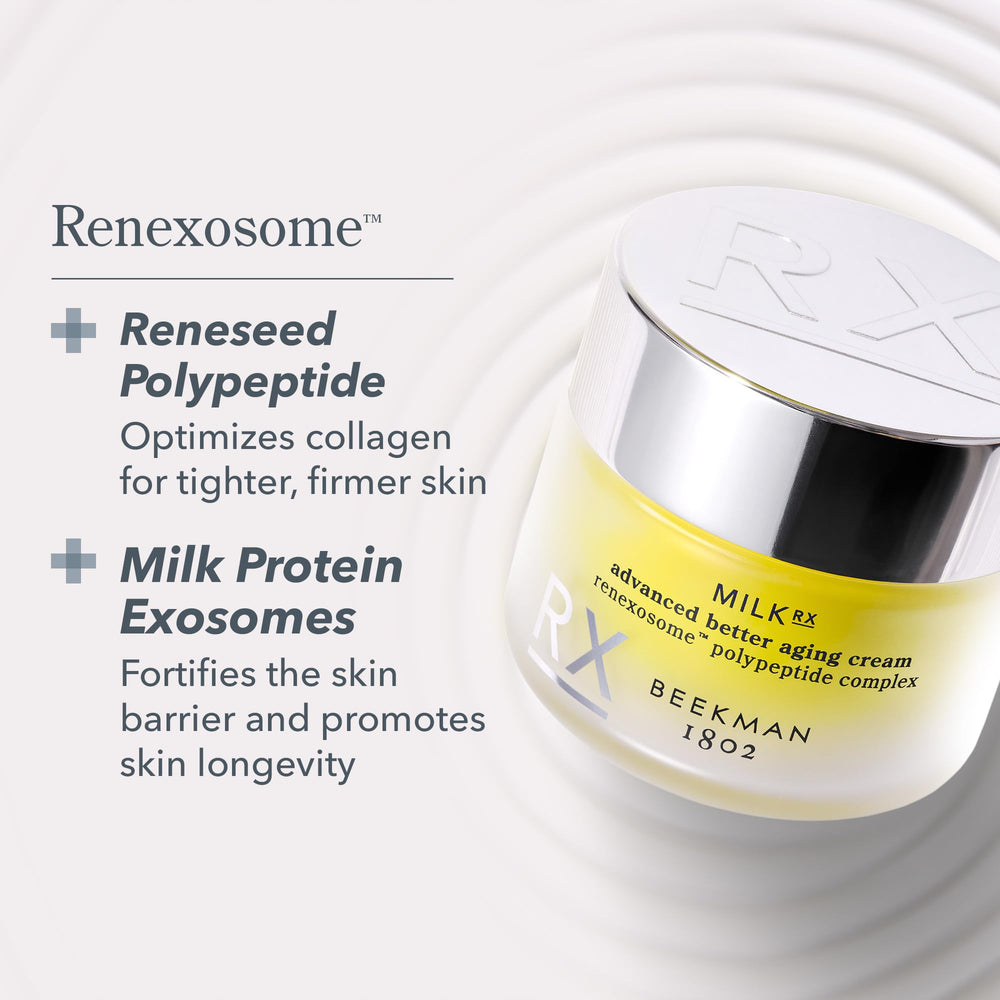 Beekman 1802 Polypeptide formulation closeup emphasizes firming potential.