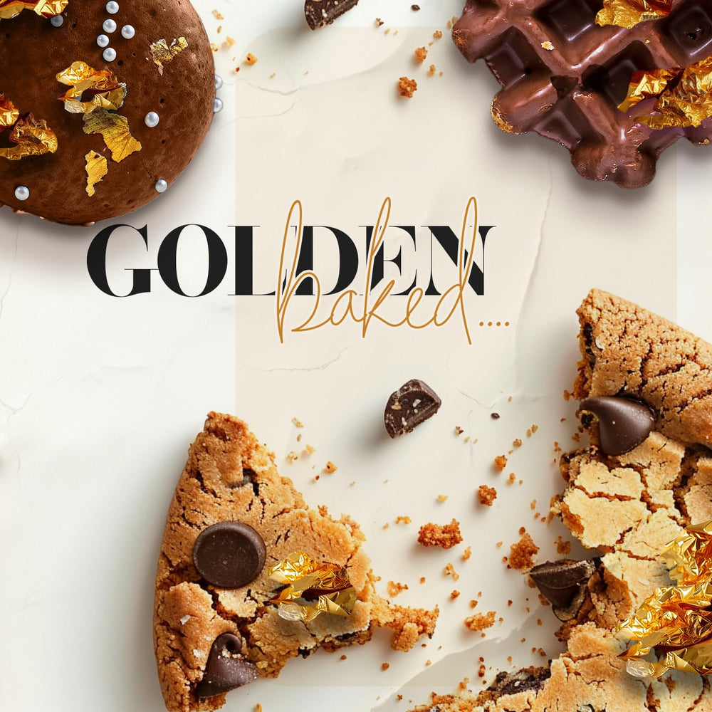BeePoint 24K edible gold flakes enhancing plated presentation