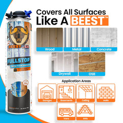BEEST FullStop gloves protect hands during insulation work.