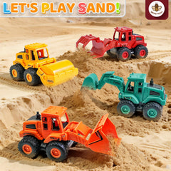 Beestech construction truck toy from the four-pack, durable for outdoor use.