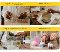 BEESWORKS pre-waxed candle wick saves prep time for DIY projects