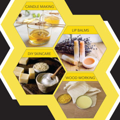 Cosmetic-grade Beesworks beeswax rich in Vitamin A for skin-friendly formulas