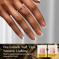 Beetles 224-pcs nail tips kit with 16 sizes for mix-and-match fits.