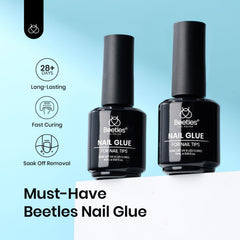 Beetles 9in1 gel nail glue brush for precise, clean application.