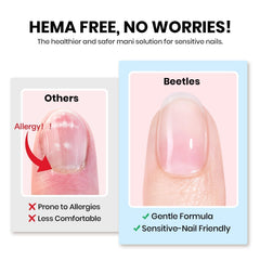 Beetles application close-up shows smooth gel spread for precise nail tips
