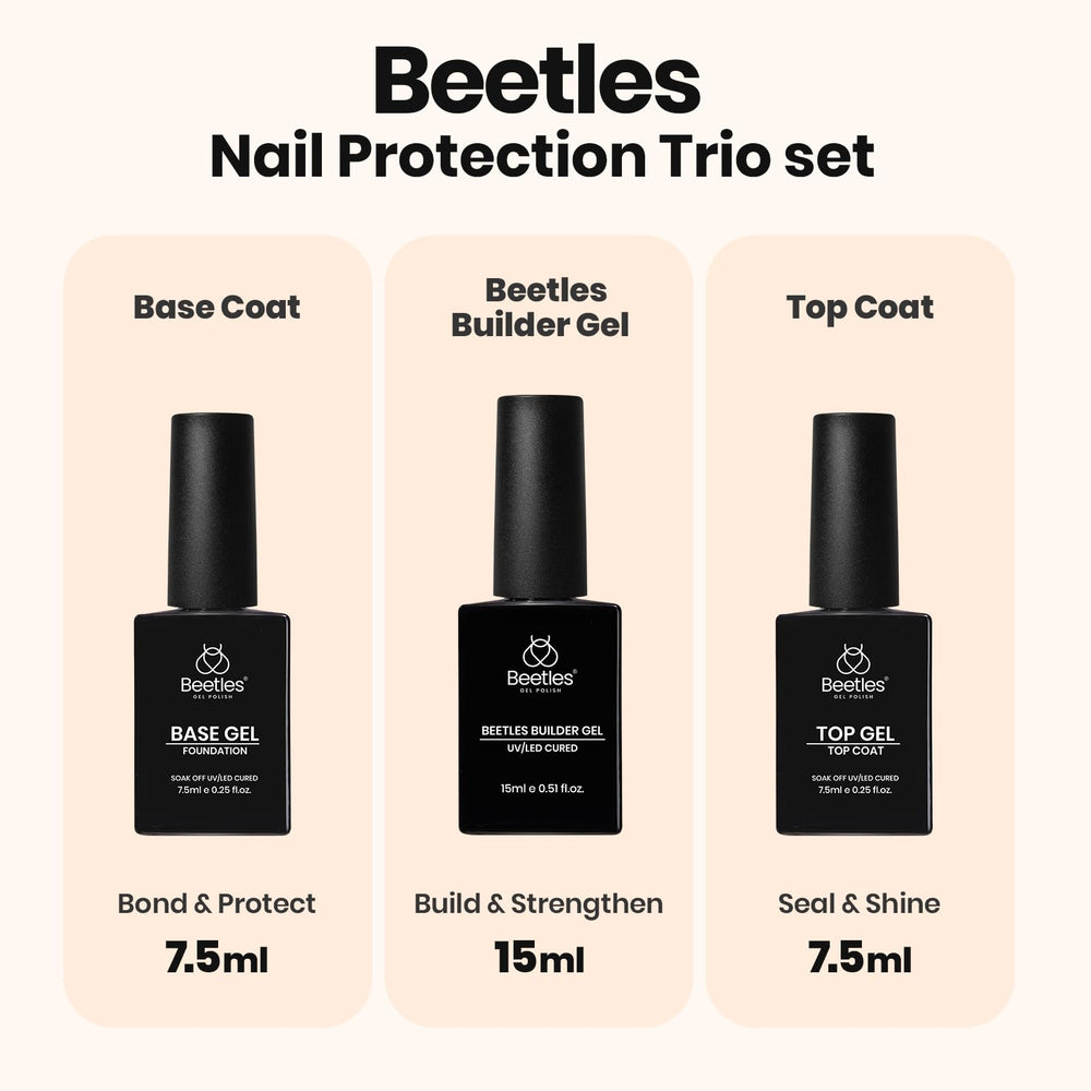 Beetles Base Coat Gel 0.25oz enhances adhesion for longer wear