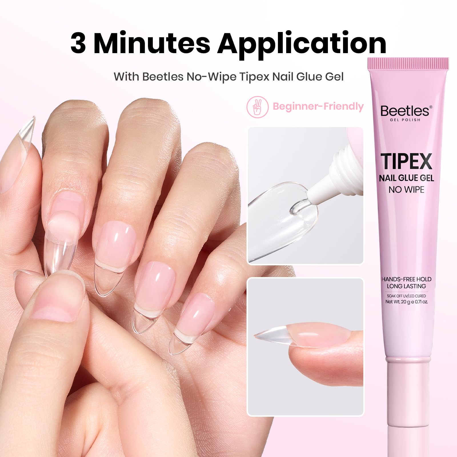 Beetles beginner-friendly formula eases apex tip placement.