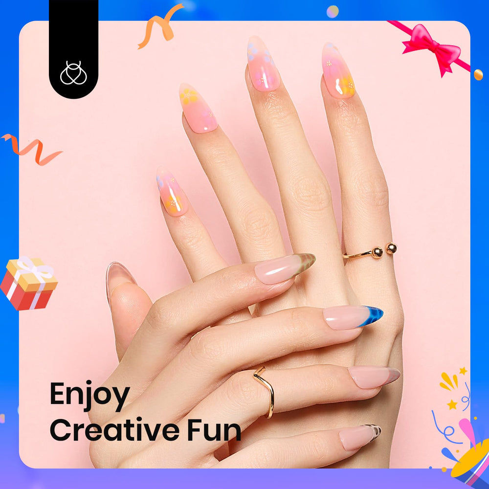 Beetles Blooming Gel cures under UV/LED lamp quickly for busy nails