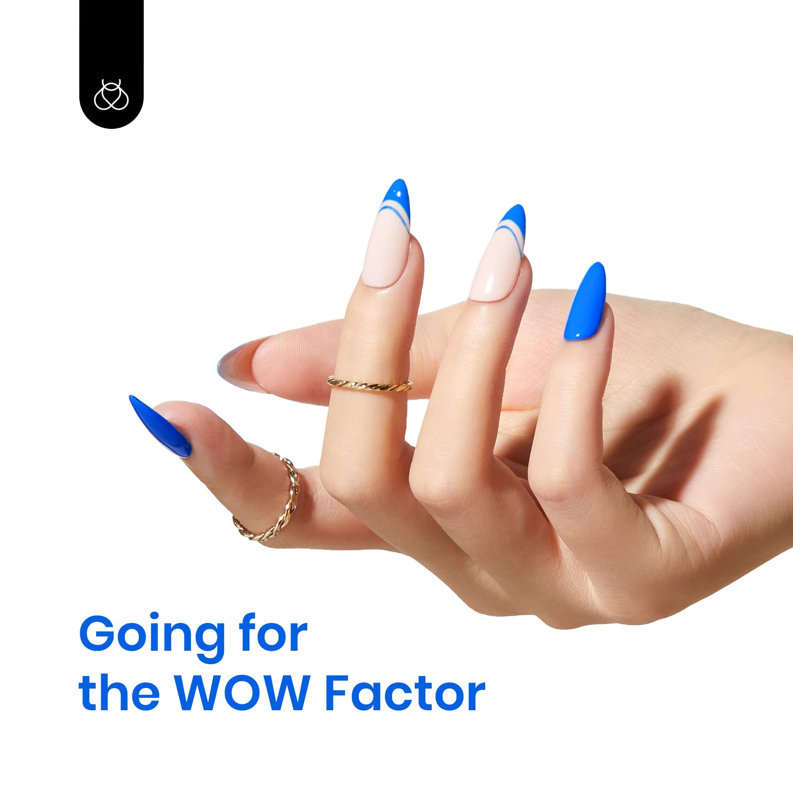 Beetles Blue Gel Nail Polish Electric Punk cure under UV LED