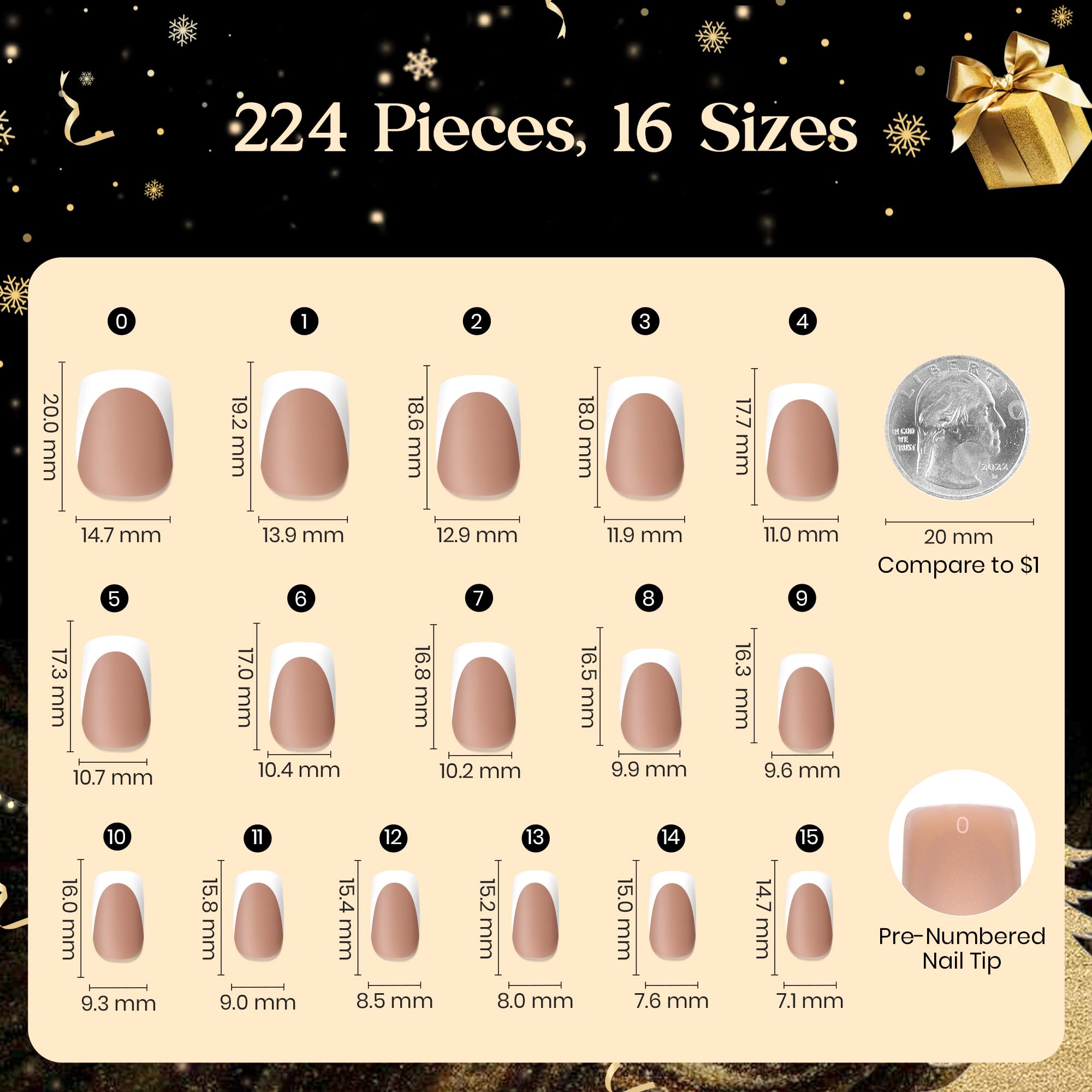 Beetles brown gel French tip design adds chic color.