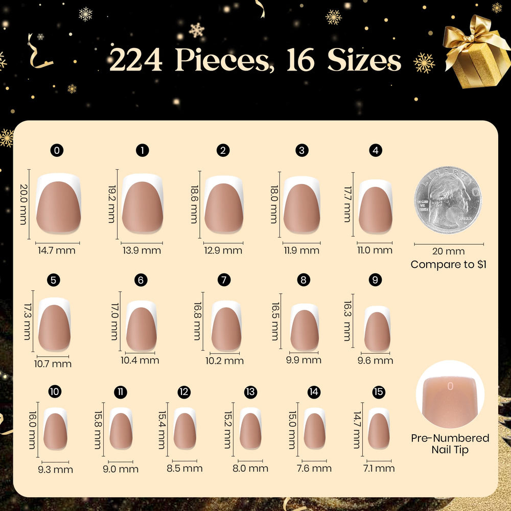 Beetles brown gel French tip design adds chic color.