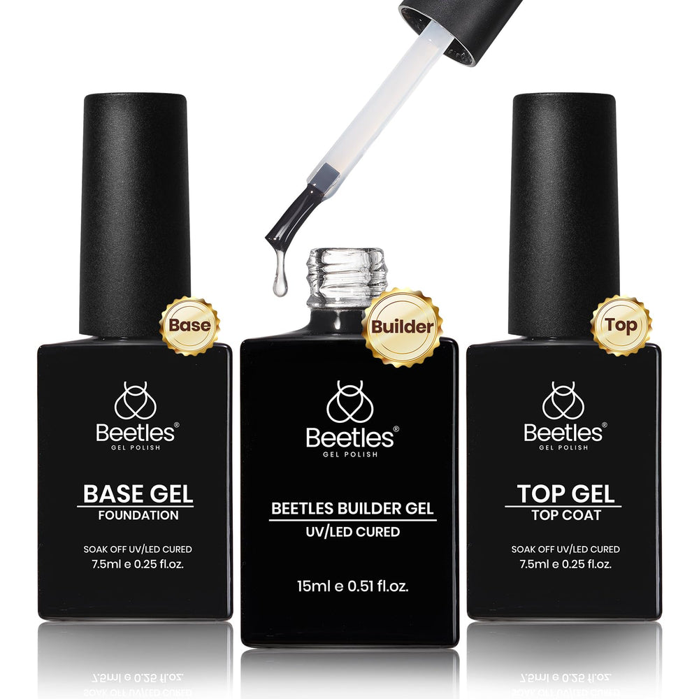 Beetles Builder Gel clear 0.5oz shown for at-home nail strengthening