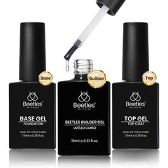 Beetles Builder Gel clear 0.5oz shown for at-home nail strengthening