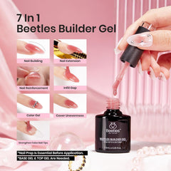 Beetles Builder Gel Set nail shaping steps for precise nail design