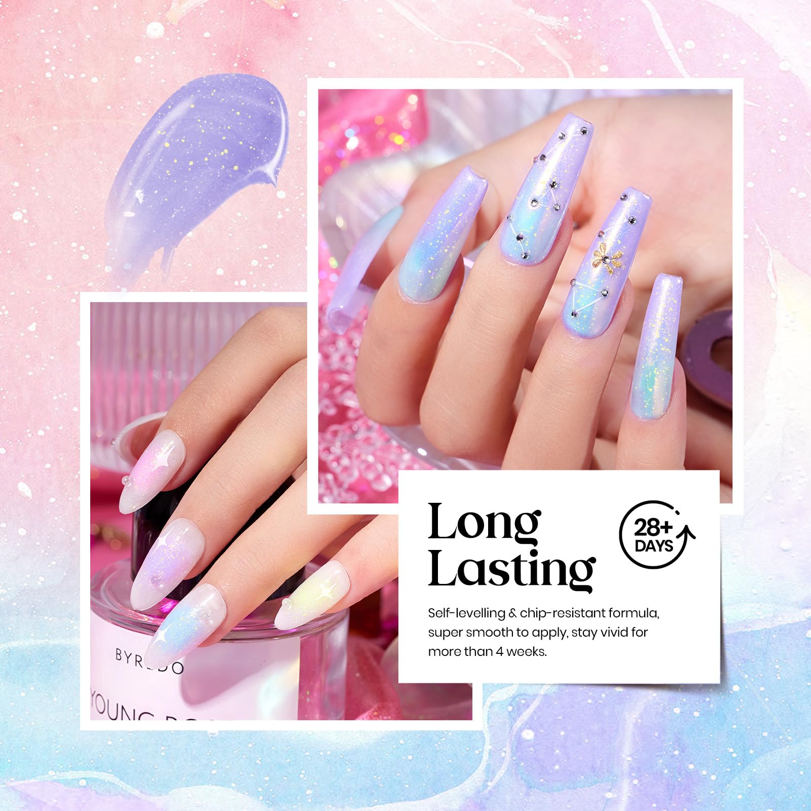 Beetles butterfly stickers add delicate accents to nail designs.