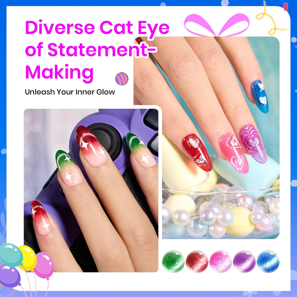 Beetles Cat Eye Nail Polish Burgundy adds rich glossy cat eye look