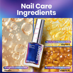 Beetles Chrome Nail Polish 6-color collection in a sleek gift box for home spa moments.