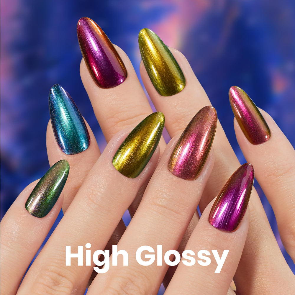 Beetles Chrome Nail Polish Long-lasting shine resists fading for weeks of wear.