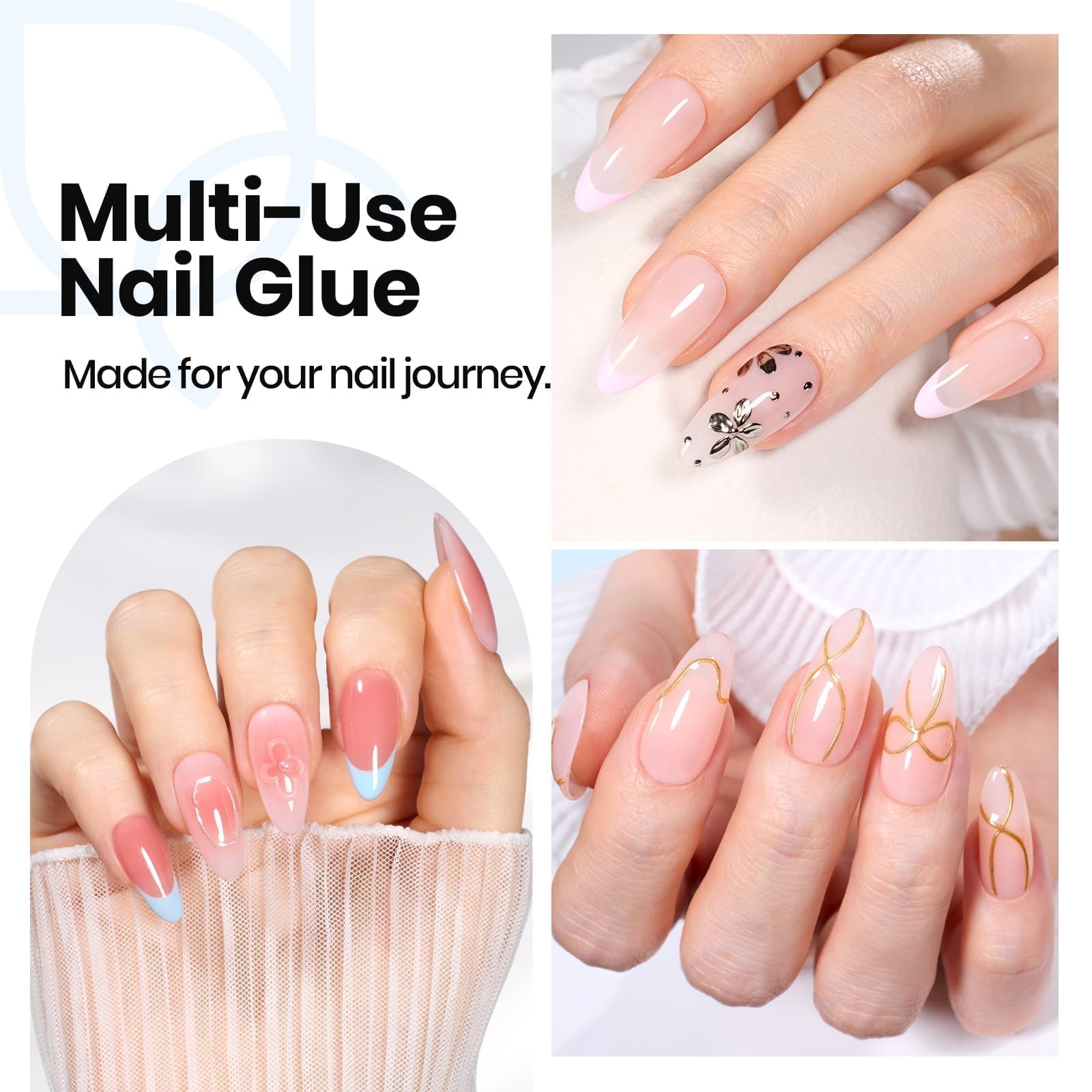 Beetles clear press-on nails with gel for easy at-home styling