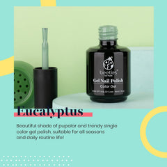 Beetles Emerald Olive shade swatch captured for spring nail art inspiration.