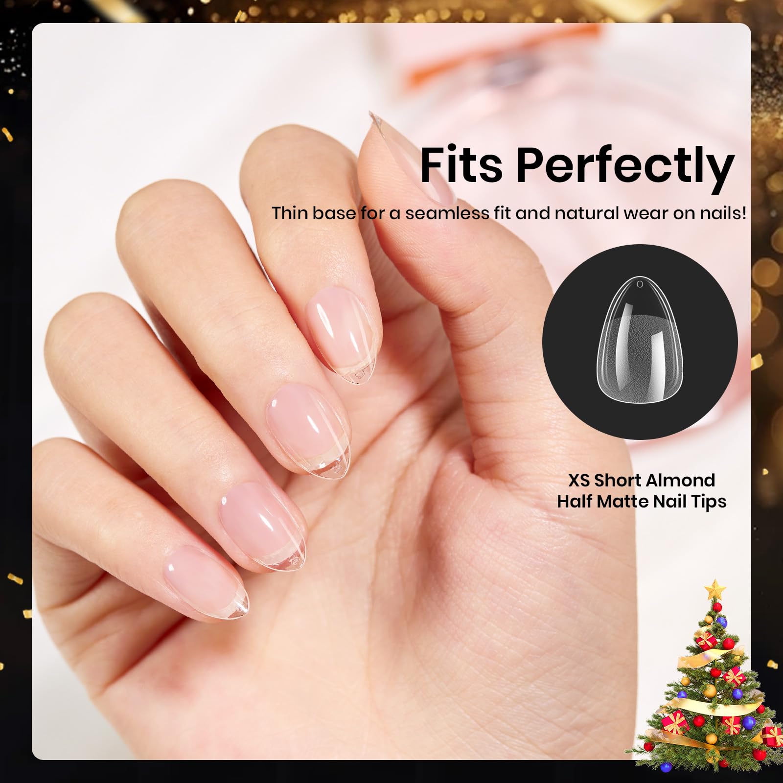 Beetles break-resistant acrylic tips with thin back edge.