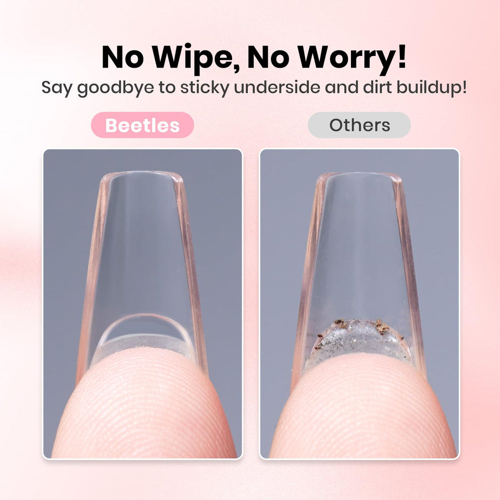 Beetles flat-nail gap filling improves contact for flat nail beds.