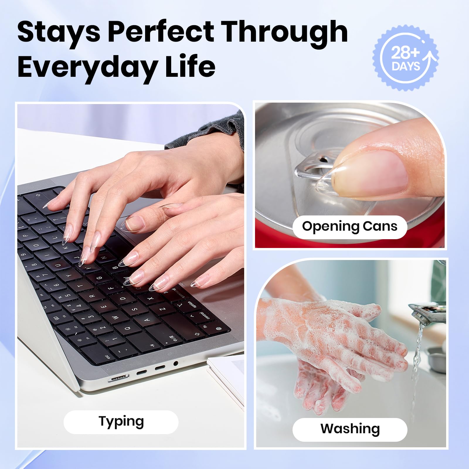 Beetles Gel Nail Glue provides strong hold for long wear tips.