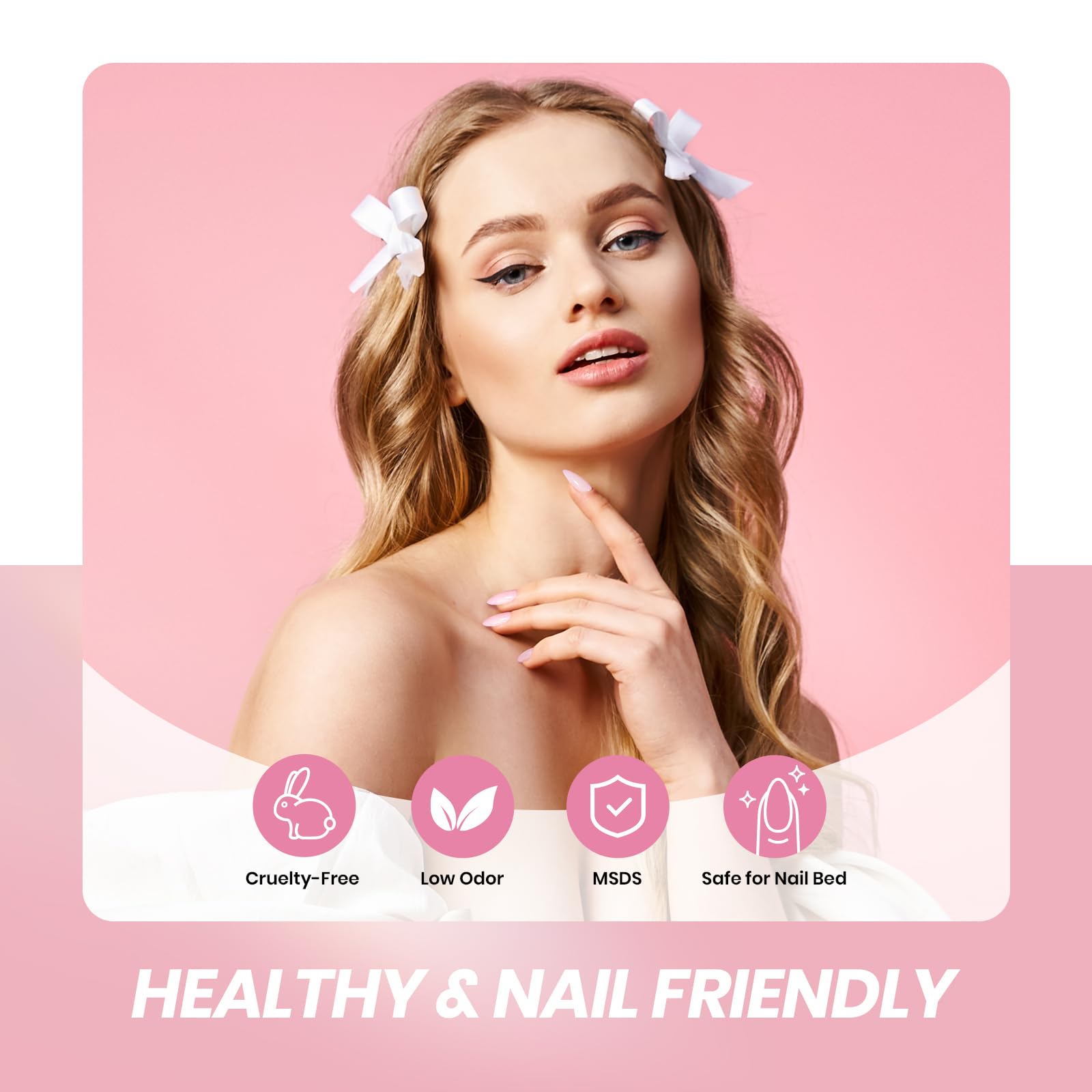 Beetles pink glitter gel bottle close-up highlighting shimmering finish.
