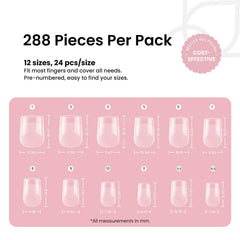 Beetles Gel Nail Tips 12-size range helps you find the perfect fit quickly.