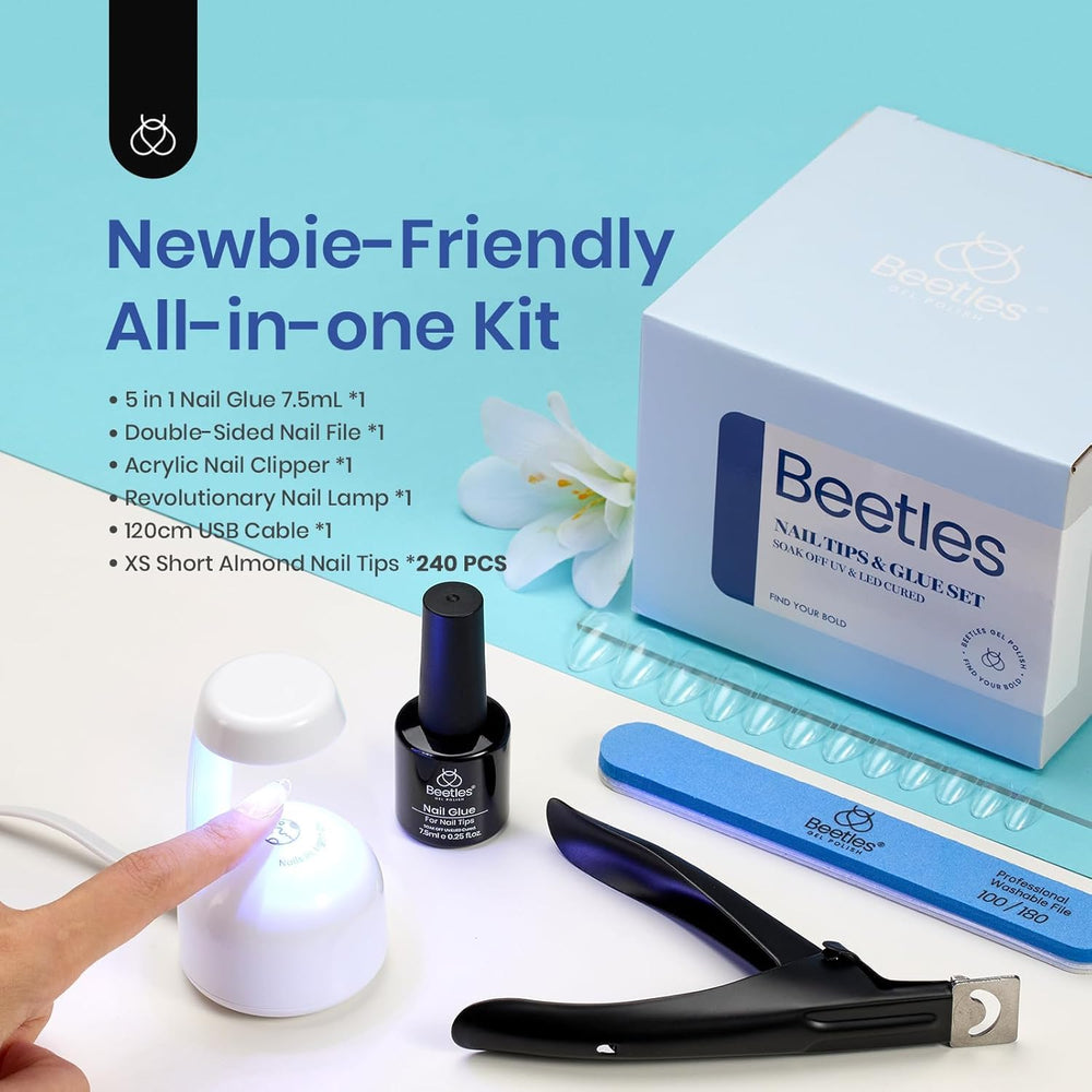 Beetles 240 gel nail tips for full coverage and durable wear