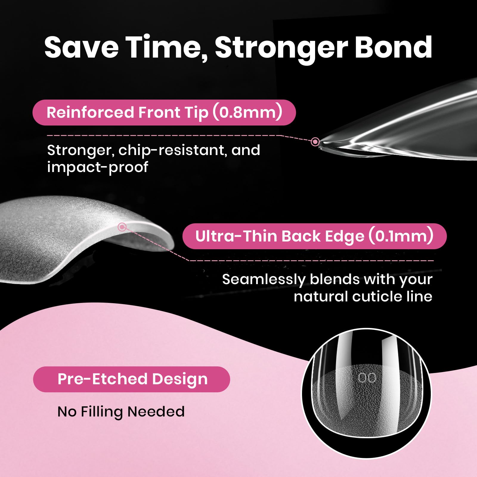Beetles Gel Nail Tips durable extension tips with sturdy, long-lasting wear.