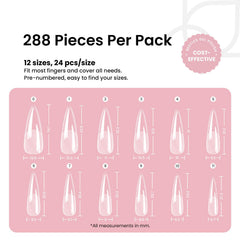 Beetles Etch-X 12 sizes chart helps you find a precise fit.