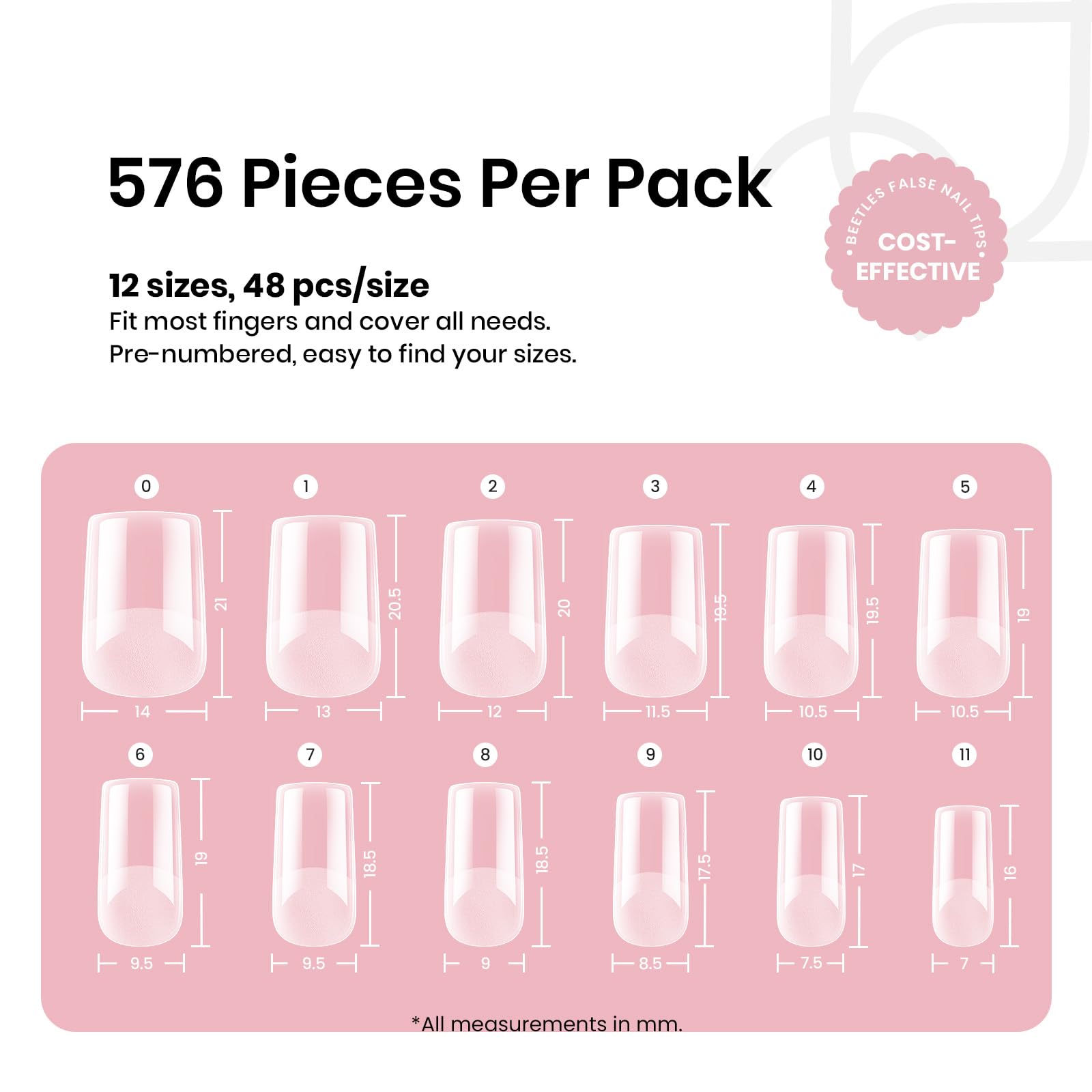 Beetles Gel Nail Tips Etch-X half-matte finish for a natural salon look