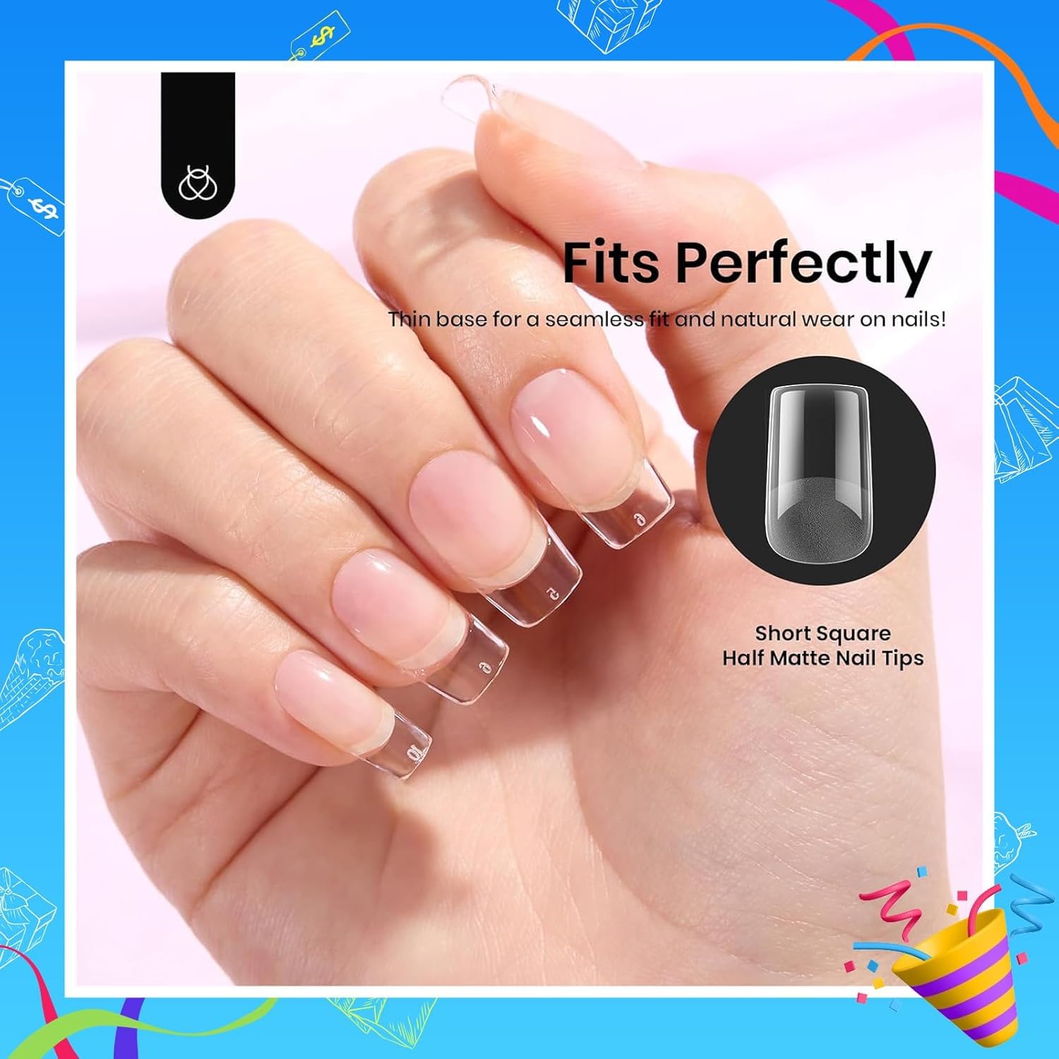 Beetles Gel Nail Tips quick 3-minute application for DIY nails