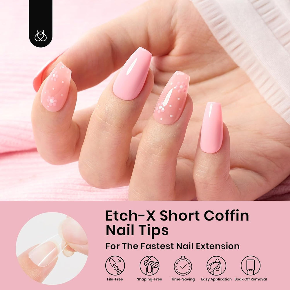 Beetles short coffin tips 12 sizes for precise fit without filing.