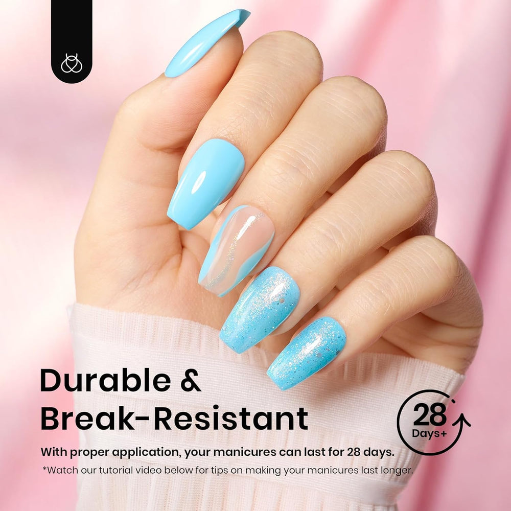 Beetles PMMA nail tips provide durable, natural-feeling extensions.