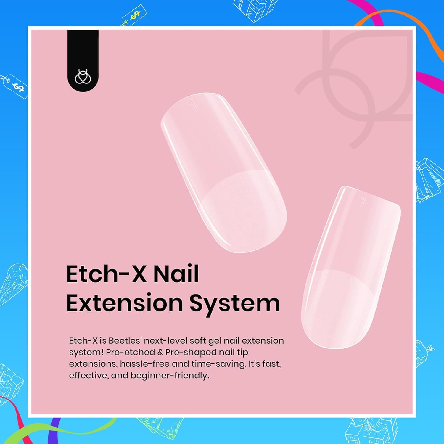 Beetles Gel Nail Tips thickness 2-4x natural nails for sturdier wear