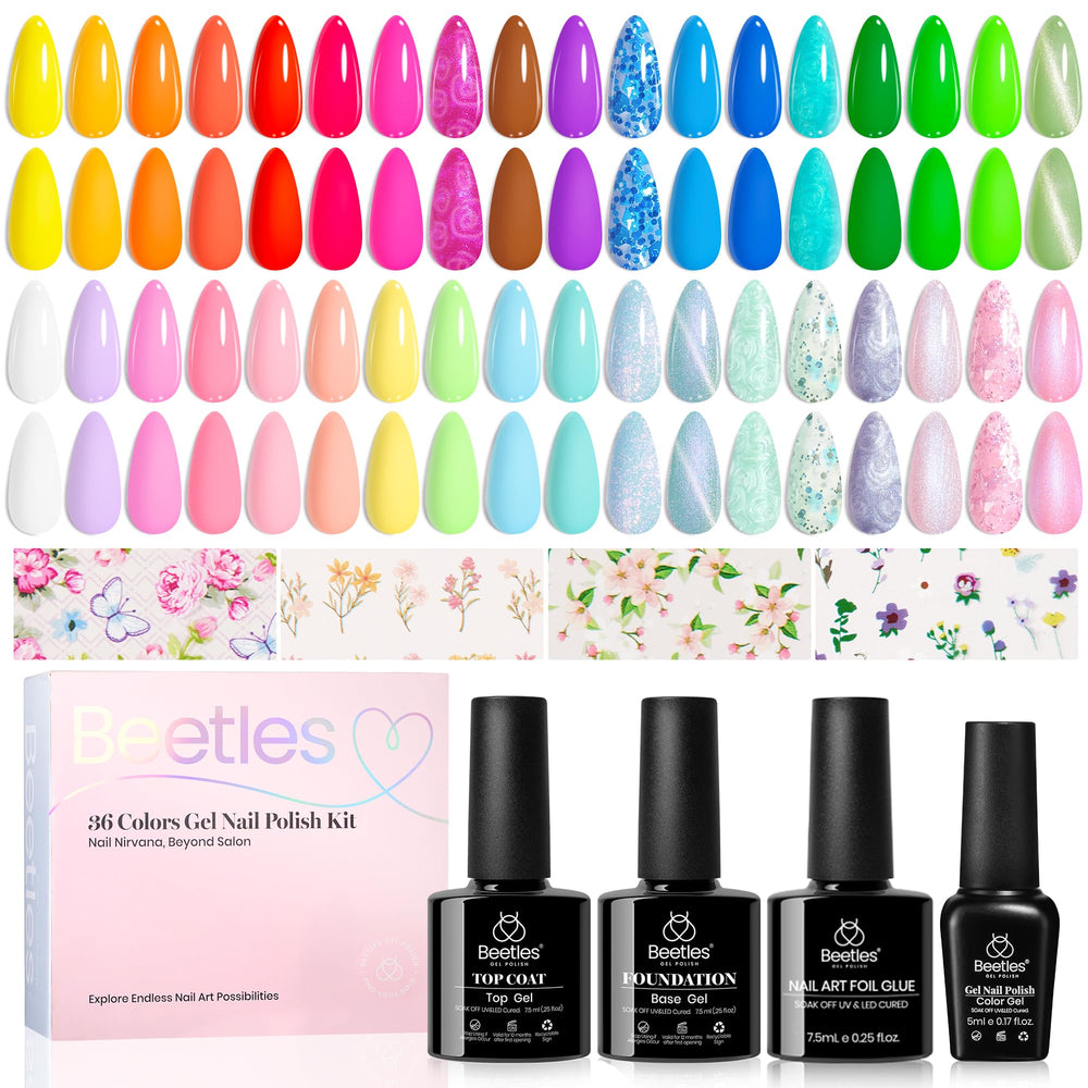 Beetles Gel Polish Kit gift-ready set for beginners.
