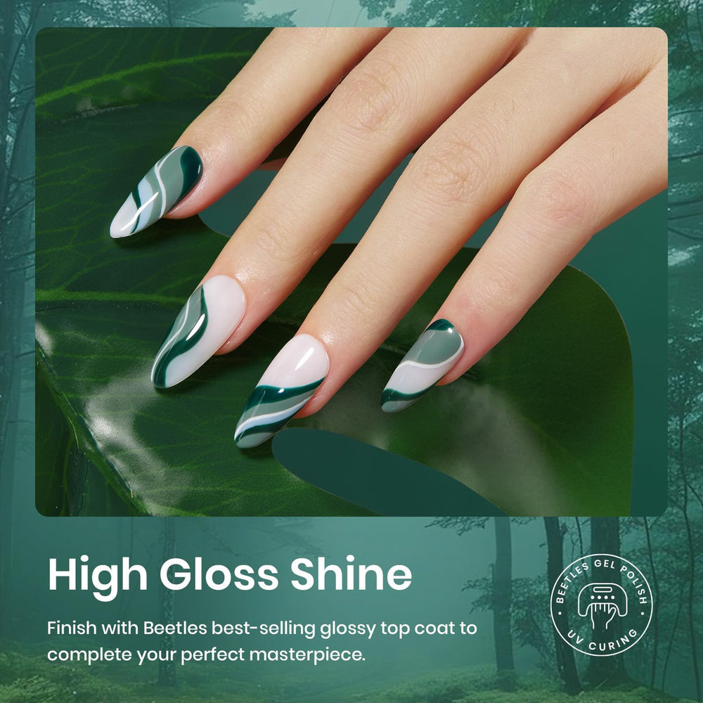 Mint shade on nails from Beetles set offers fresh seasonal style and shine