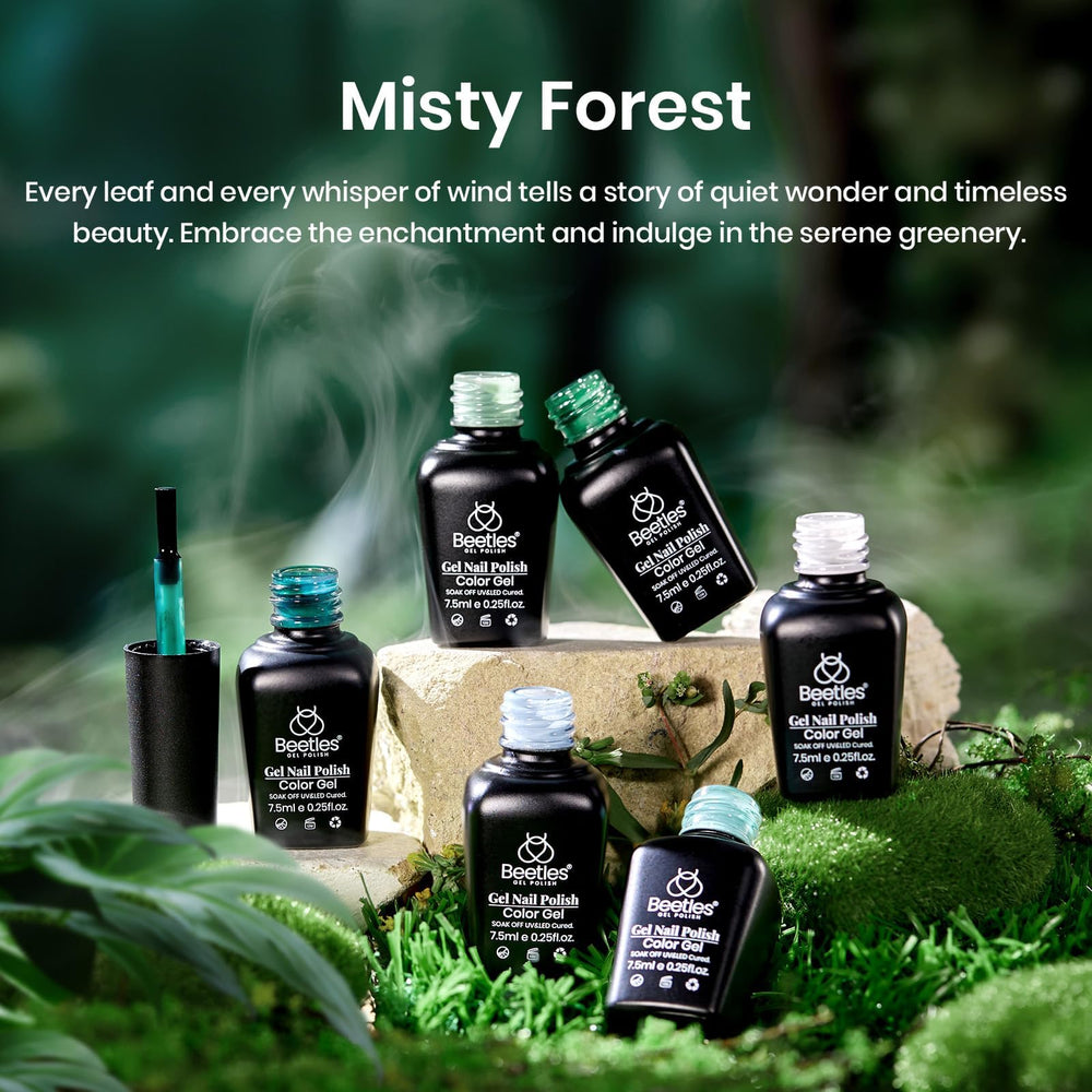 Gift-ready packaging of Beetles Green Gel Polish Set for nail art lovers