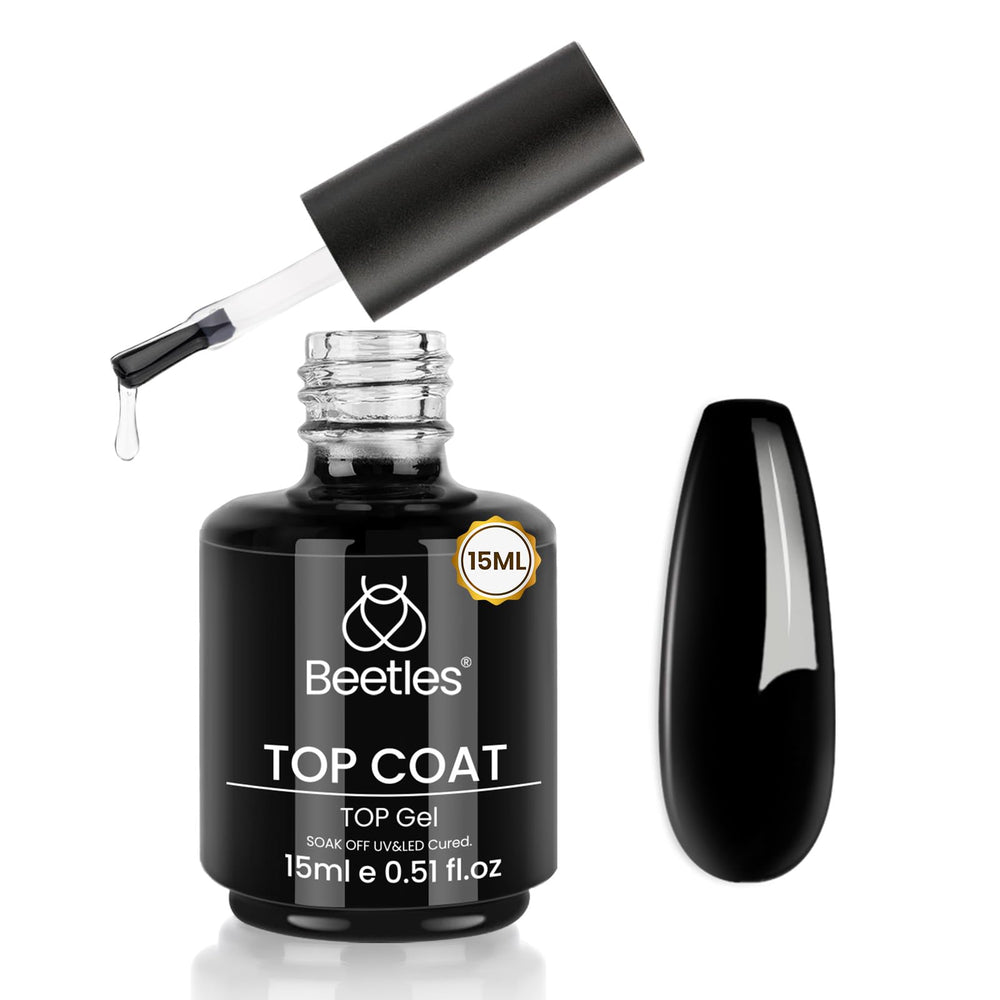 Beetles Gel Top Coat bottle gloss for long lasting mirror shine