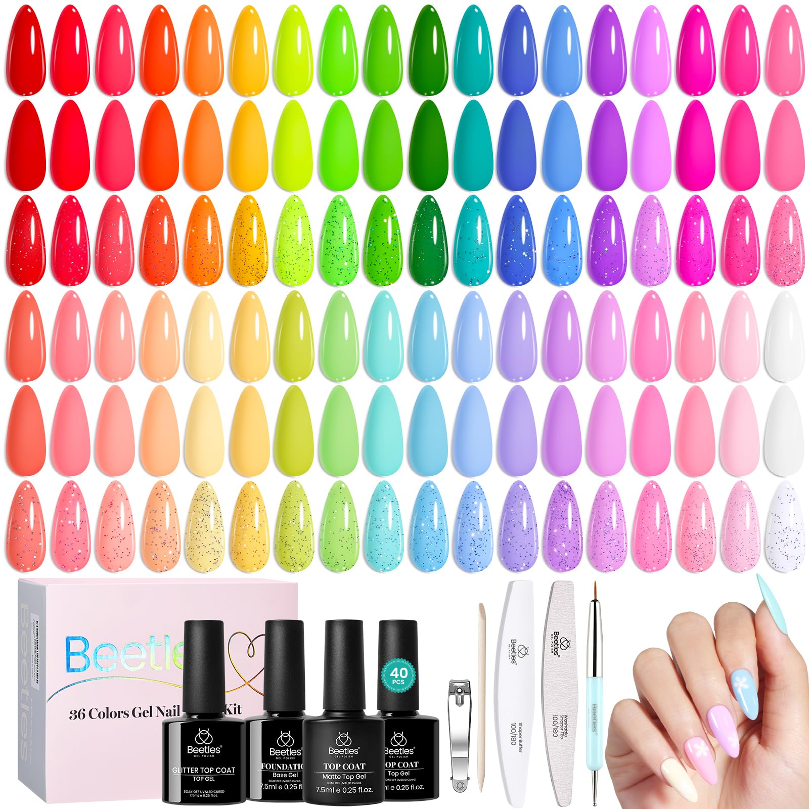 Beetles Gift Box packaging ideal for nail art lovers