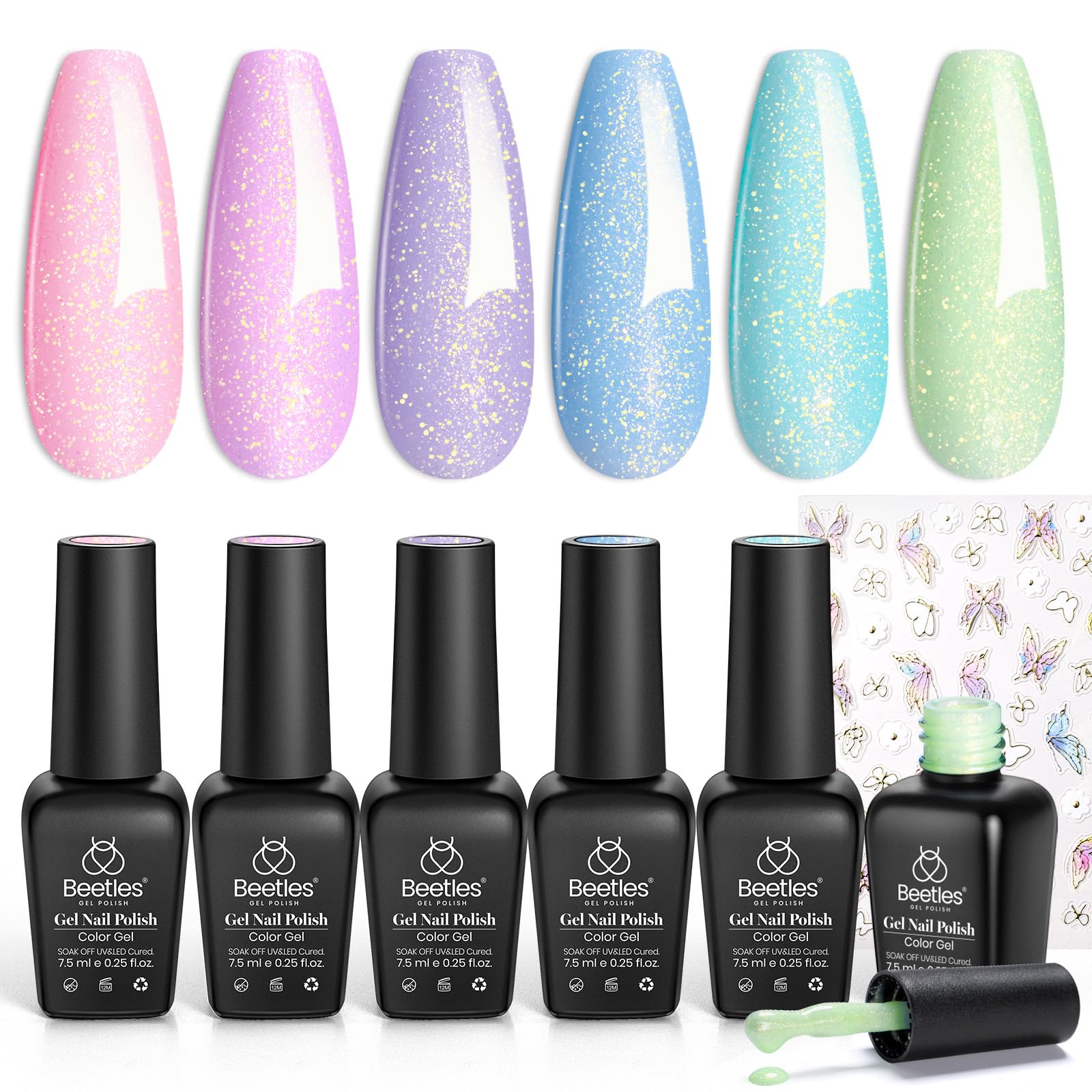 Beetles gift-pack spring nail set is ideal for gifting and celebrations.