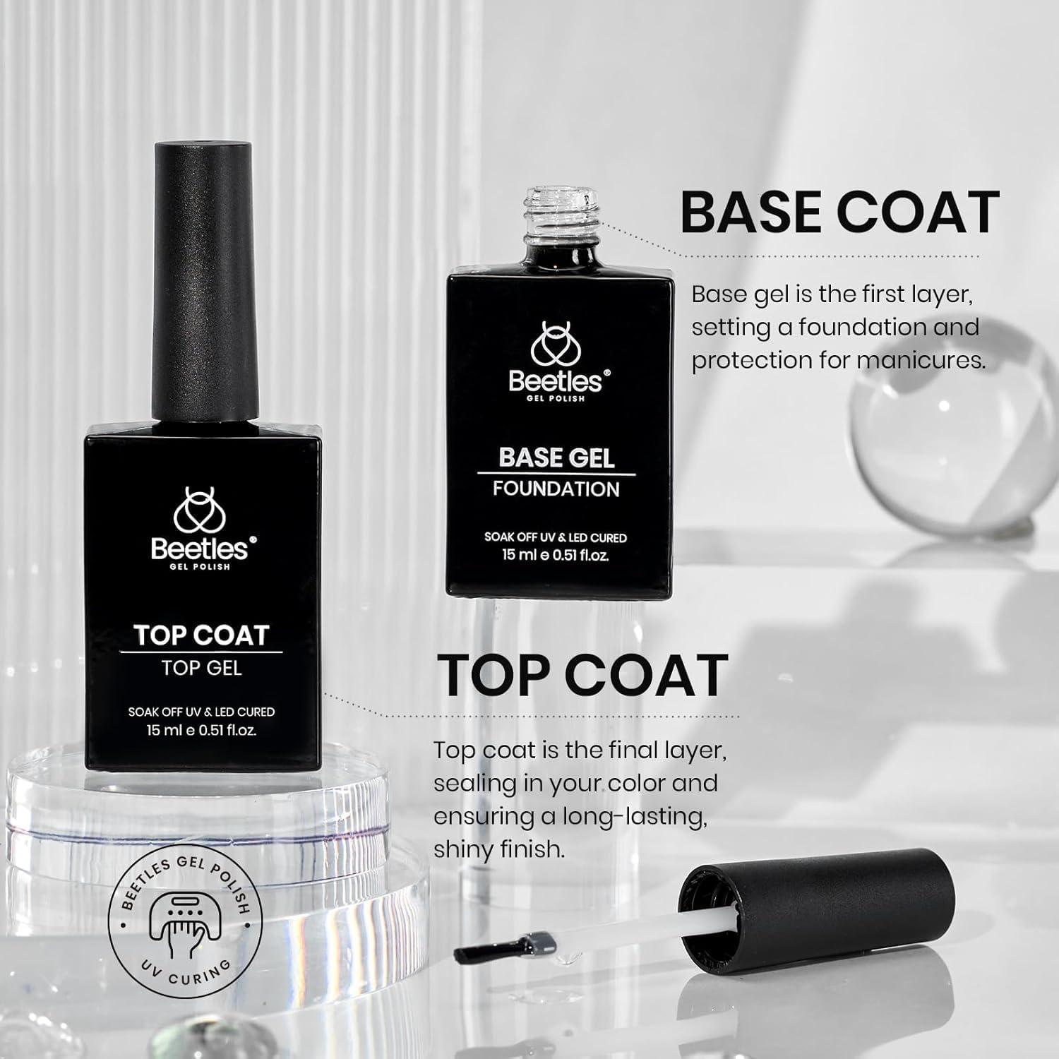 Beetles 4-Pcs-15ml Set shown, ideal nail-art starter.