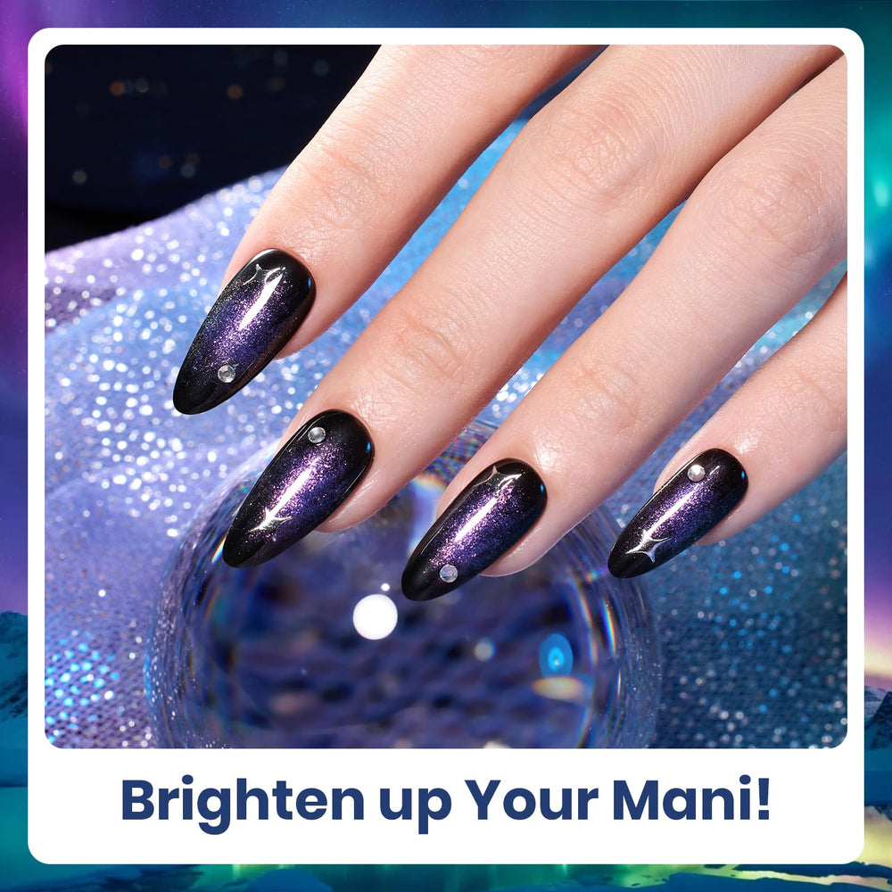 Beetles Kaleido Galaxy packaging highlights premium glitter particles for a premium manicure.