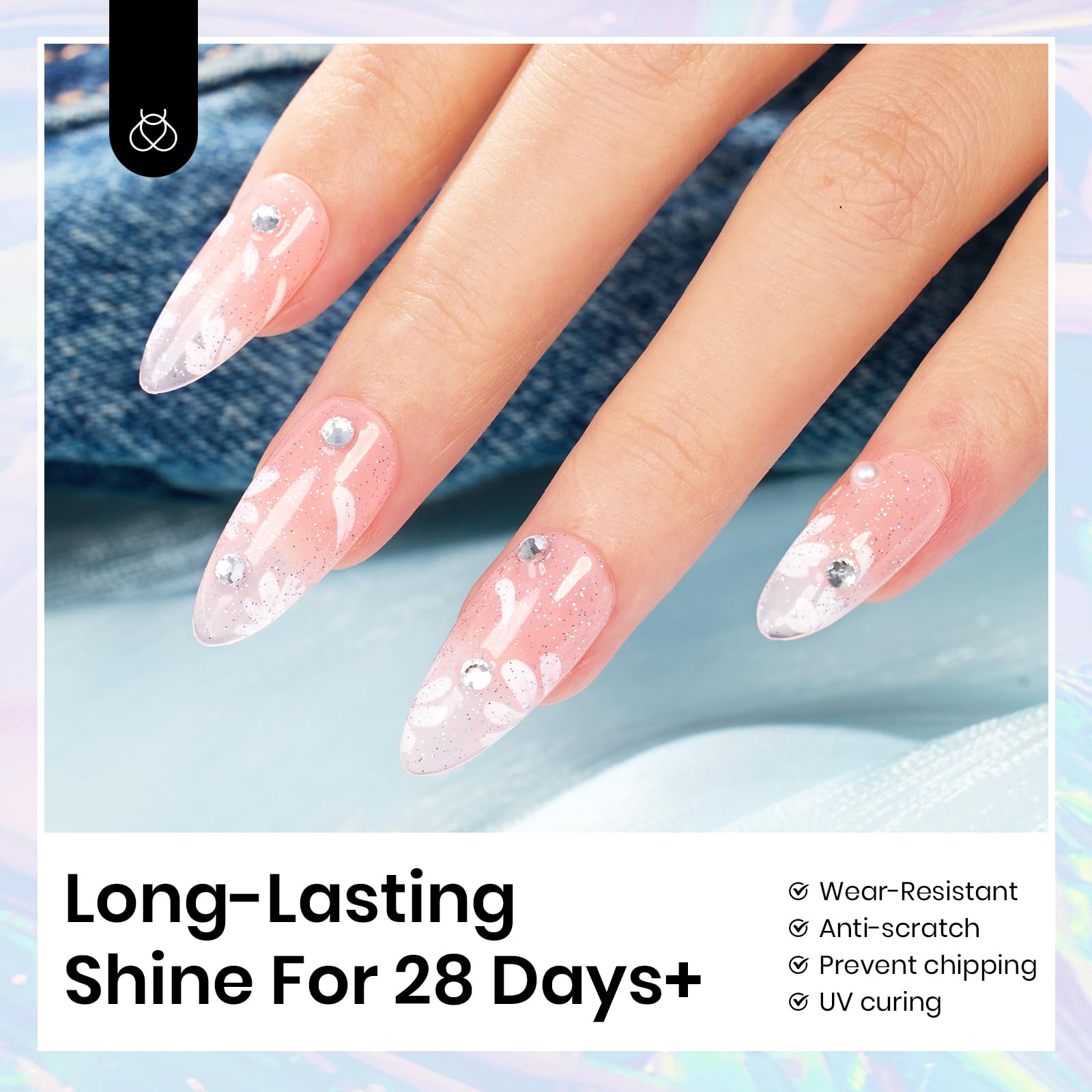 Beetles Glitter Top Coat 15ml adds holiday glam for festive nails
