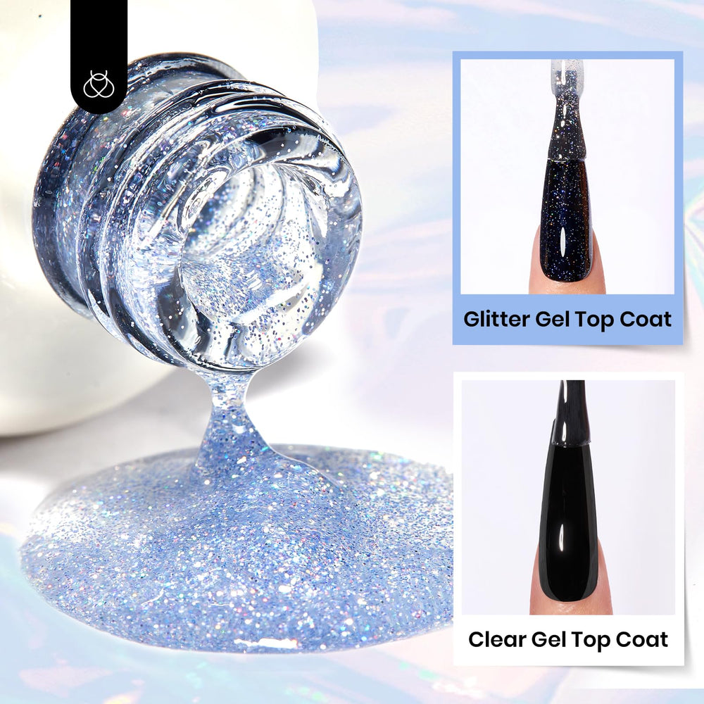 Beetles Glitter Top Coat 15ml no-wipe formula delivers seamless shine