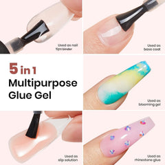 Beetles glue kit base gel application bottle helps create a smooth, durable foundation